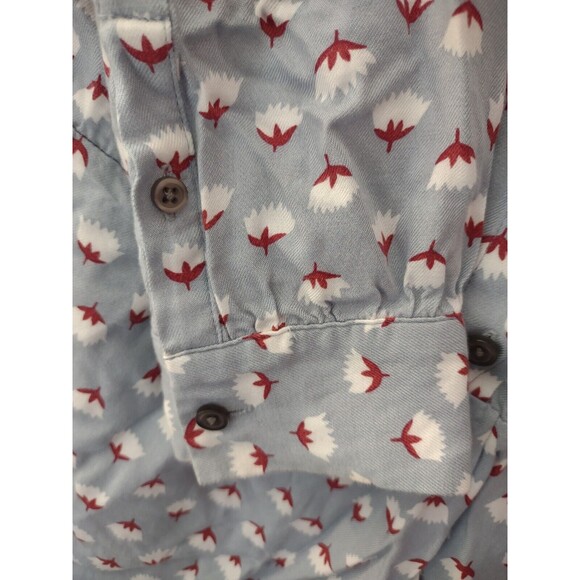 Boden Gray Floral Long Sleeve Peplum Top US Woman's Size 6R/UK10R - Picture 4 of 10